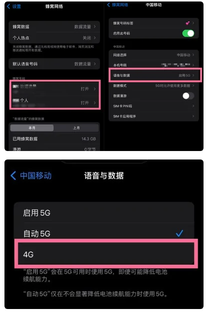 齐齐哈尔苹果手机维修分享iPhone14如何切换4G/5G? iPhone14 5G网络切换方法 